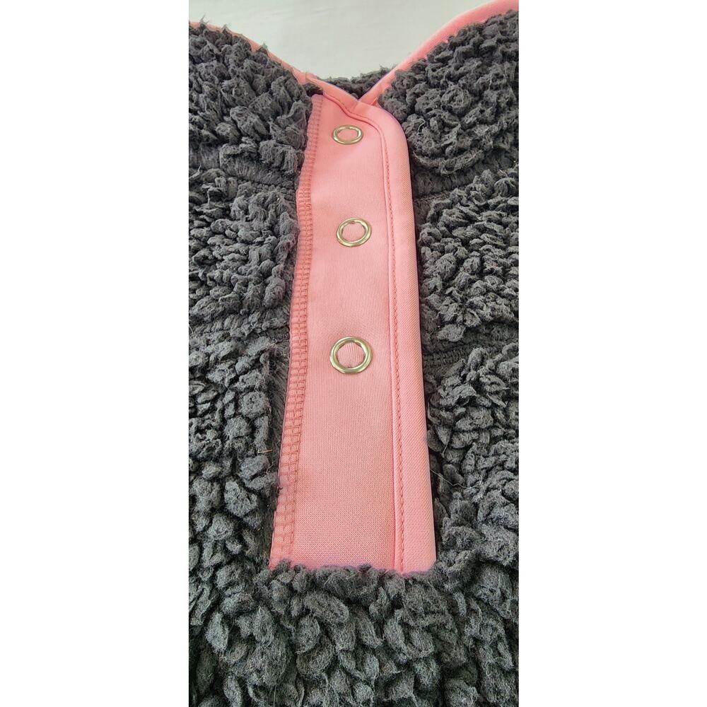 Susan G Komen Sweatshirt Womens Medium Black Sherpa Cozy Pullover Earth Yoga - Picture 9 of 13